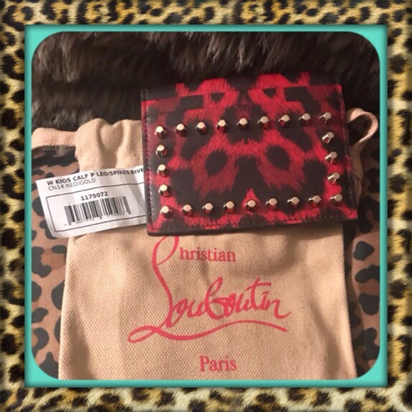 Christian Louboutin Handbags - AUTHENTIC Christian Louboutin Leopard Card  Wallet